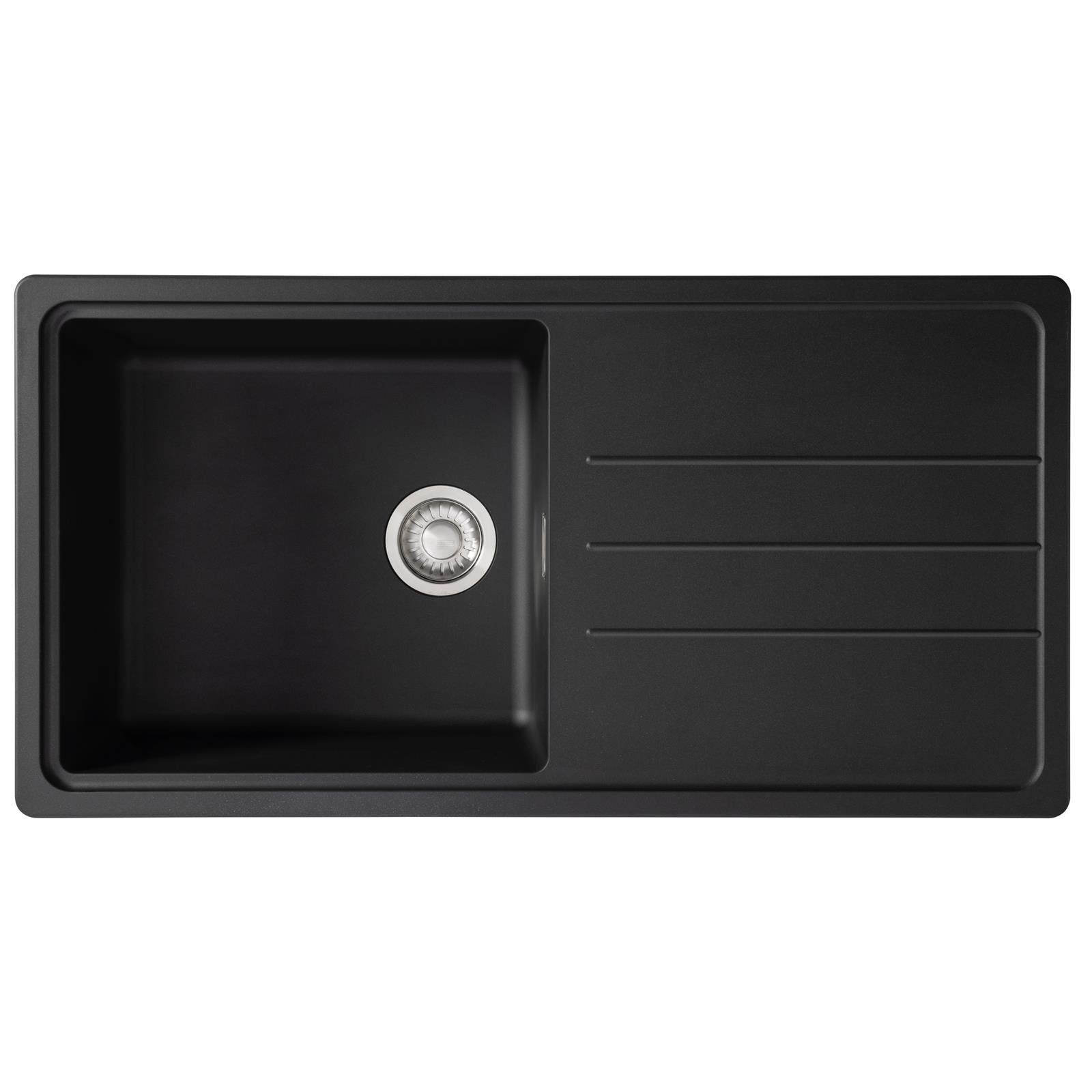 Franke Junos JSD611-97CB 1.0 Bowl Tectonite Reversible Inset Black Kitchen Sink